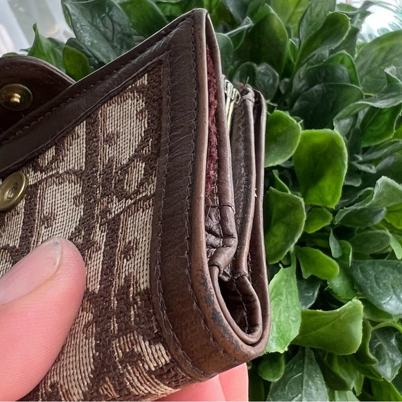 Vintage 70s Christian Dior Diorissimo oblique monogram wallet Leather canvas - Picture 15 of 16